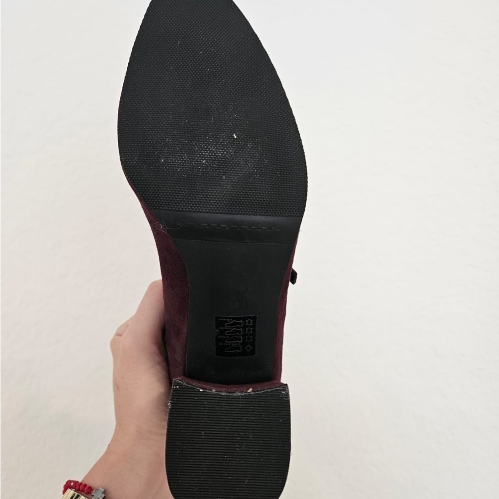 Bruno Premi Elegant Burgundy Suede Block Heel Mary Jane Shoes SZ IT 39 NWB - Picture 5 of 5